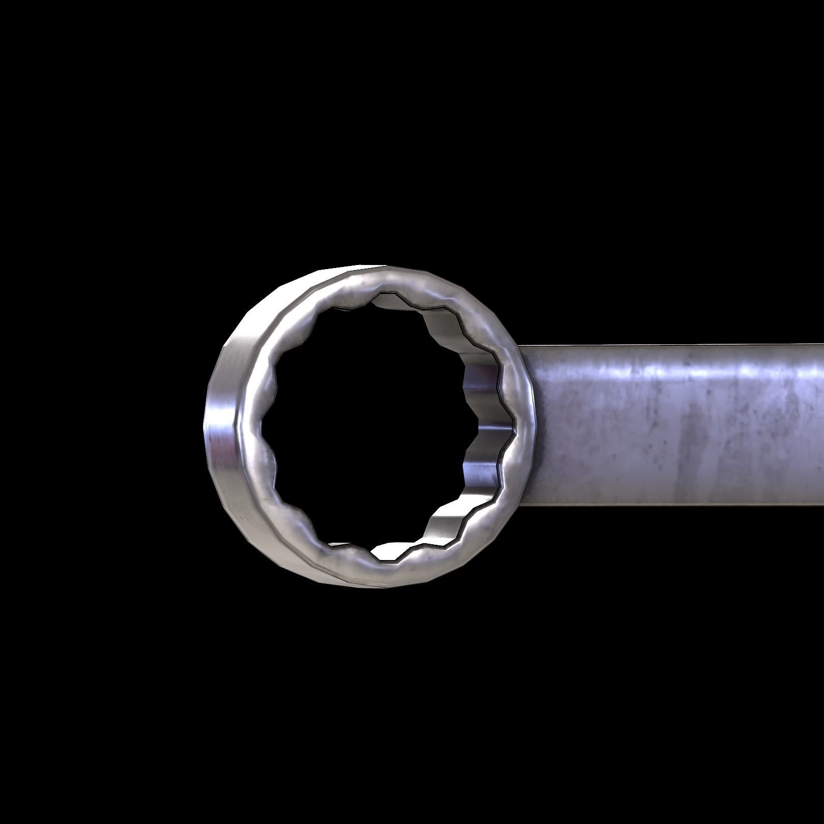 Wrench Low-poly 3D model_4