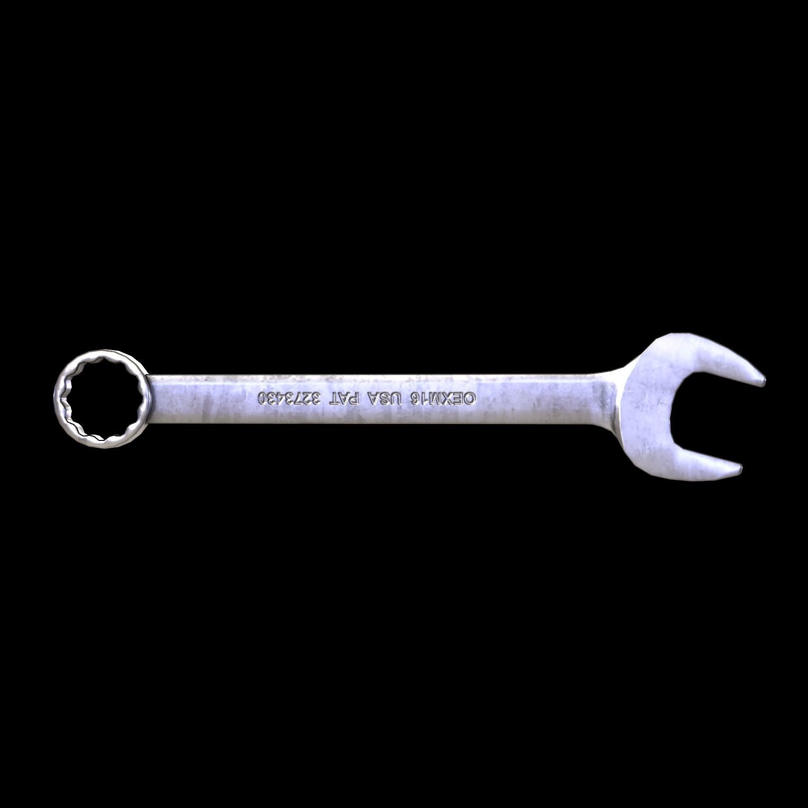 Wrench Low-poly 3D model_2