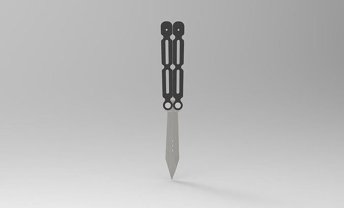 Butterfly knife 3D print model