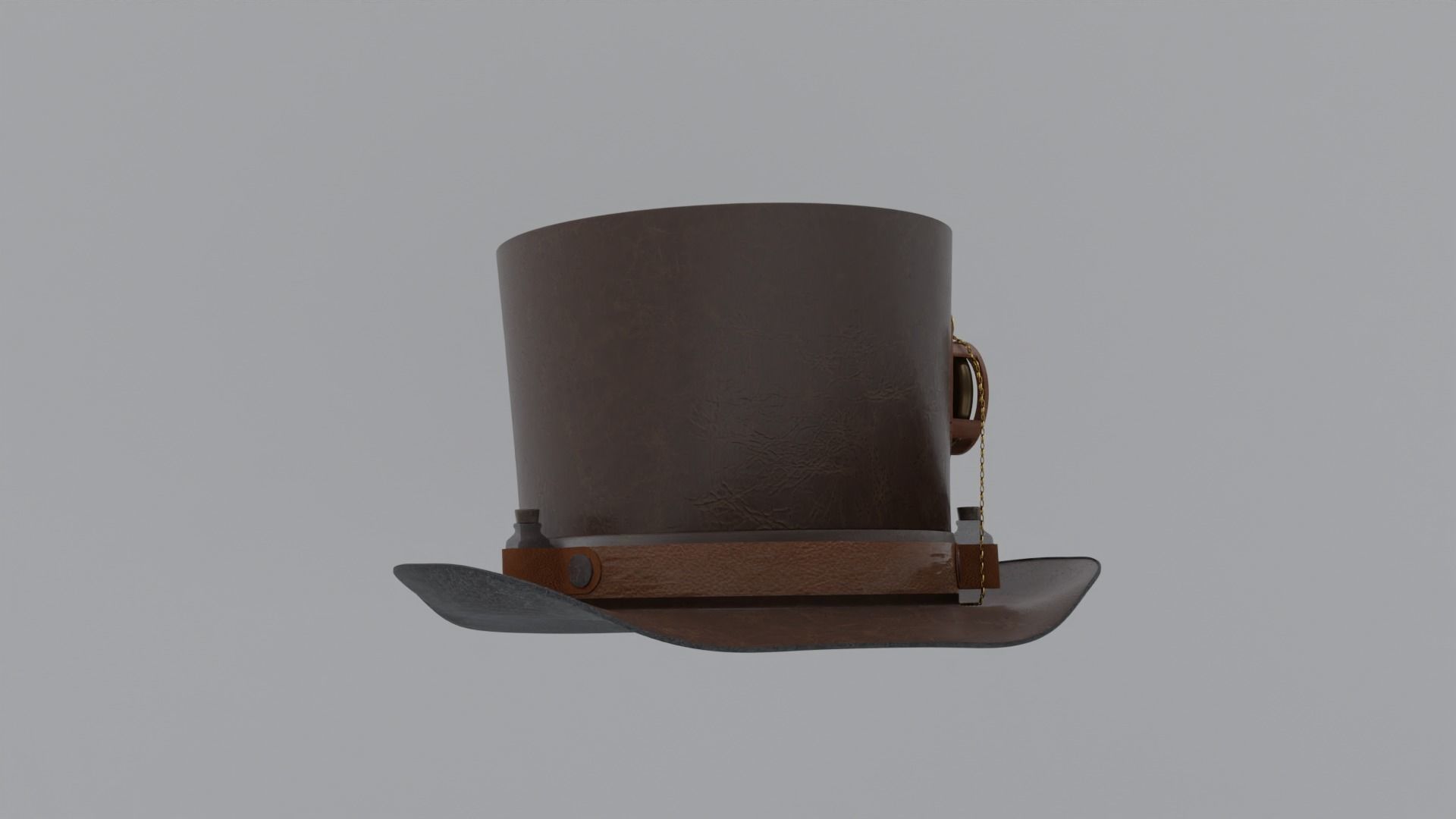 Top Hat Bullet Steampunk Low-poly 3D model_4