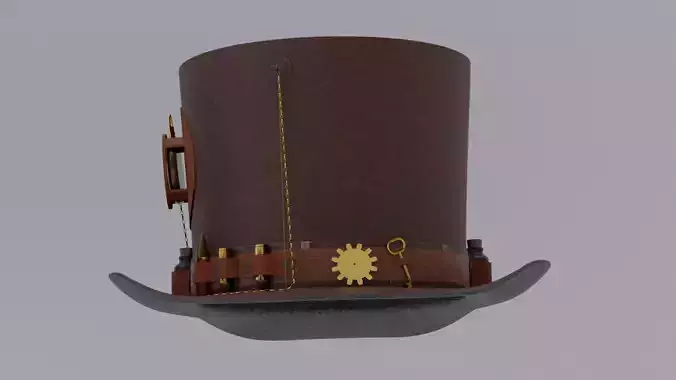 Top Hat Bullet Steampunk Low-poly 3D model