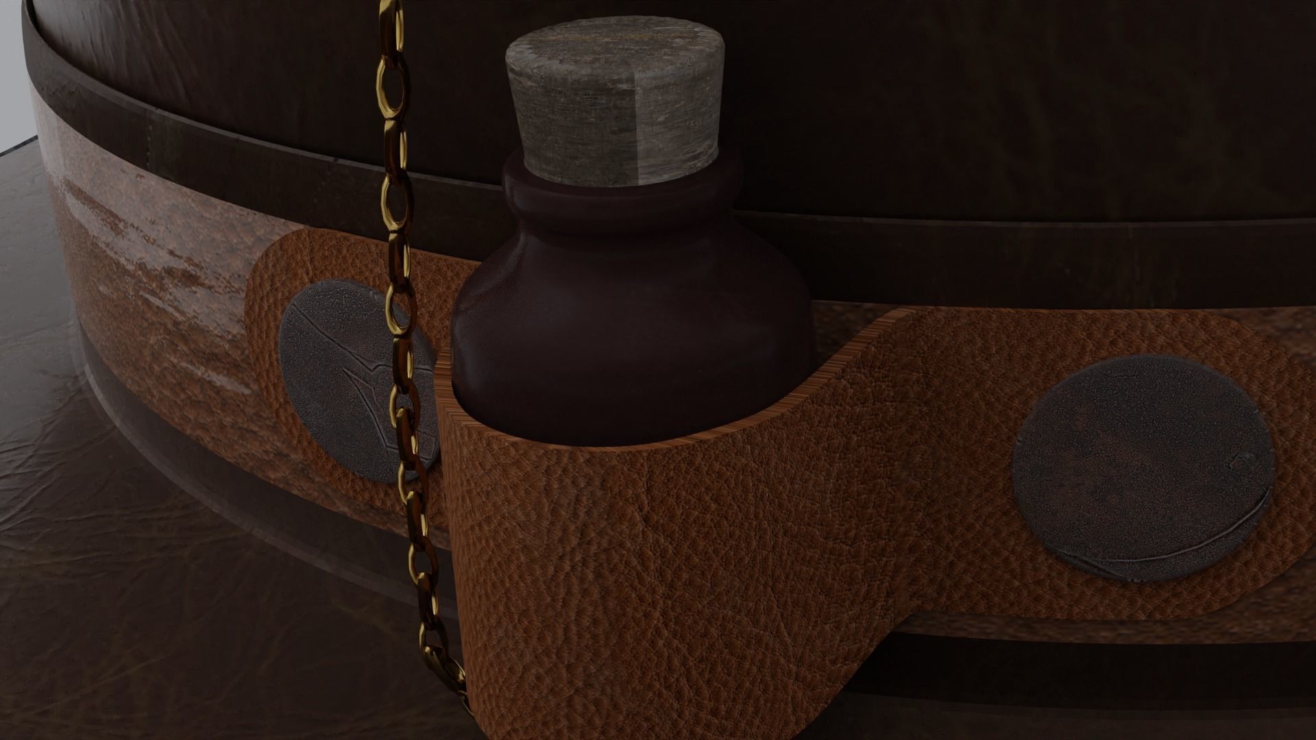 Top Hat Bullet Steampunk Low-poly 3D model_13