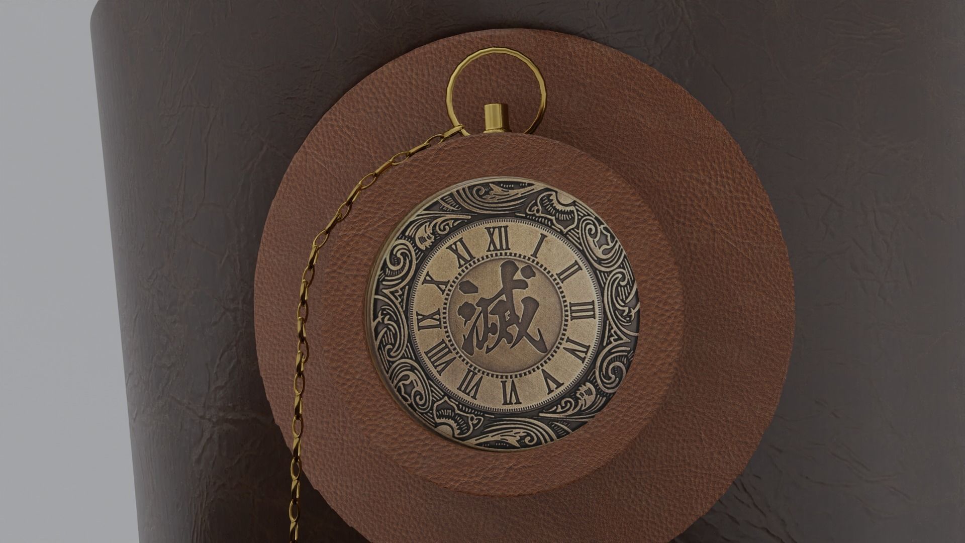 Top Hat Bullet Steampunk Low-poly 3D model_12