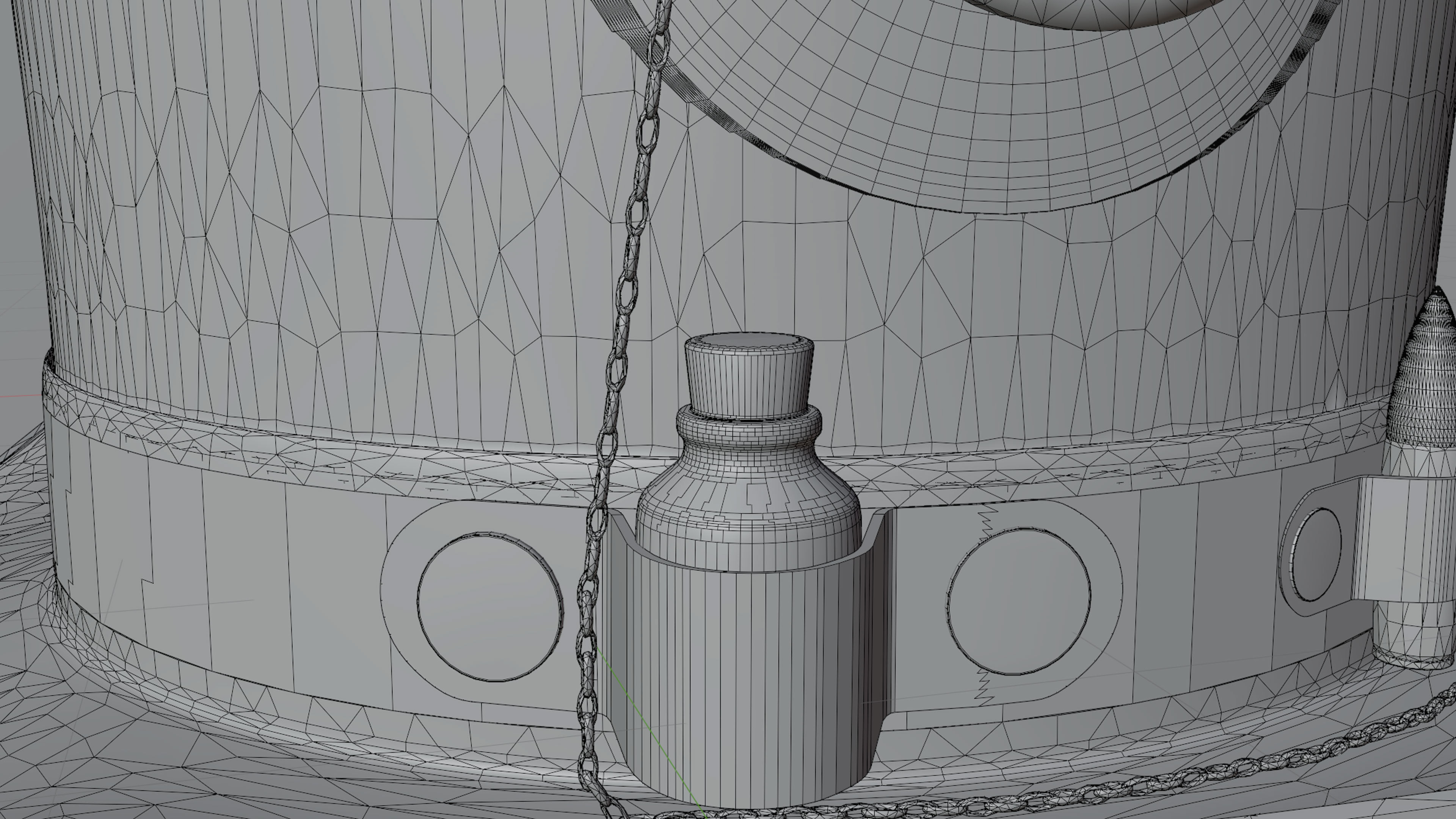 Top Hat Bullet Steampunk Low-poly 3D model_35