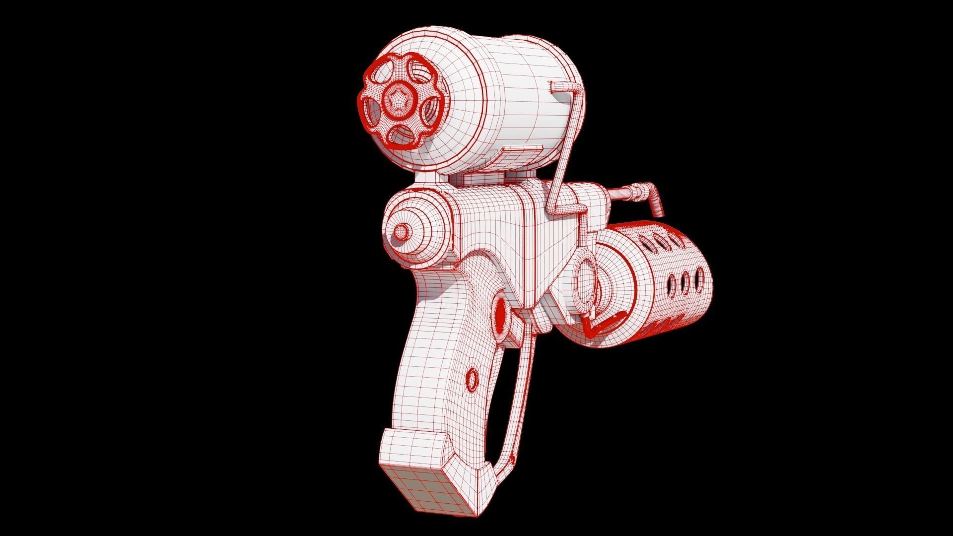 Stylized Flamethrower 3D model_8