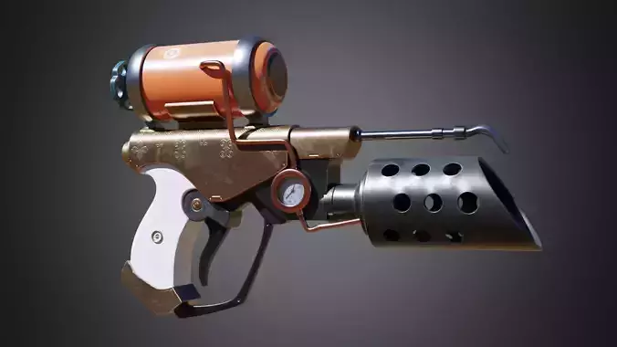Stylized Flamethrower 3D model
