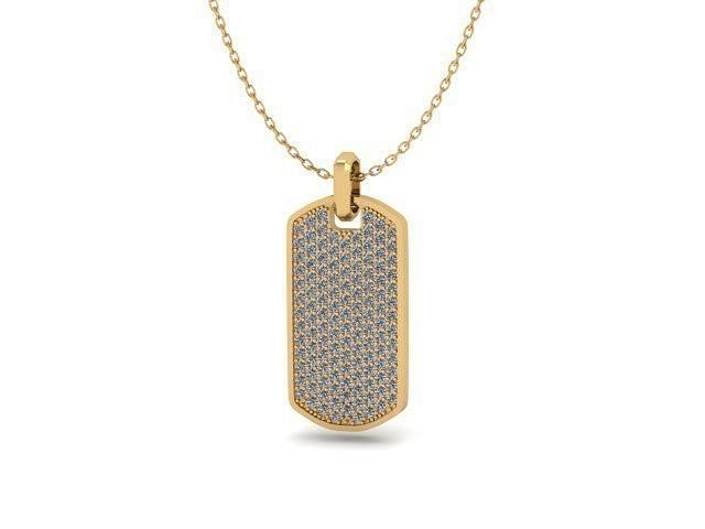 Classic Diamond Dog Tag 3D print model