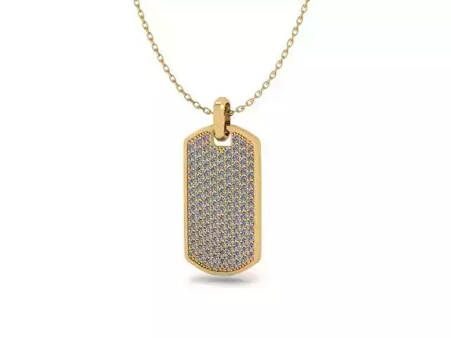 Classic Diamond Dog Tag 3D print model