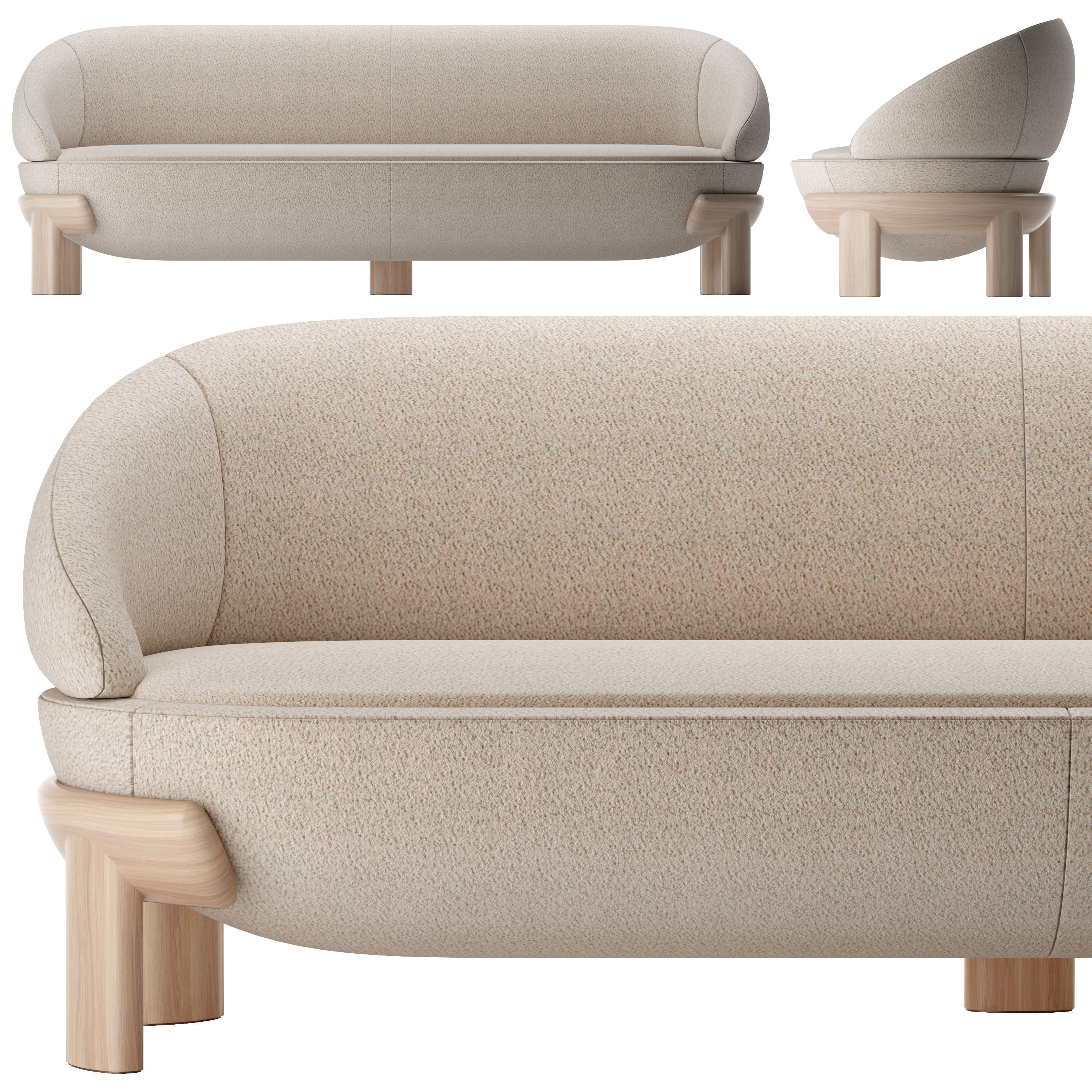 sofa Bagatelle Biais BY MAXIME BOUTILLIER 3D model_2