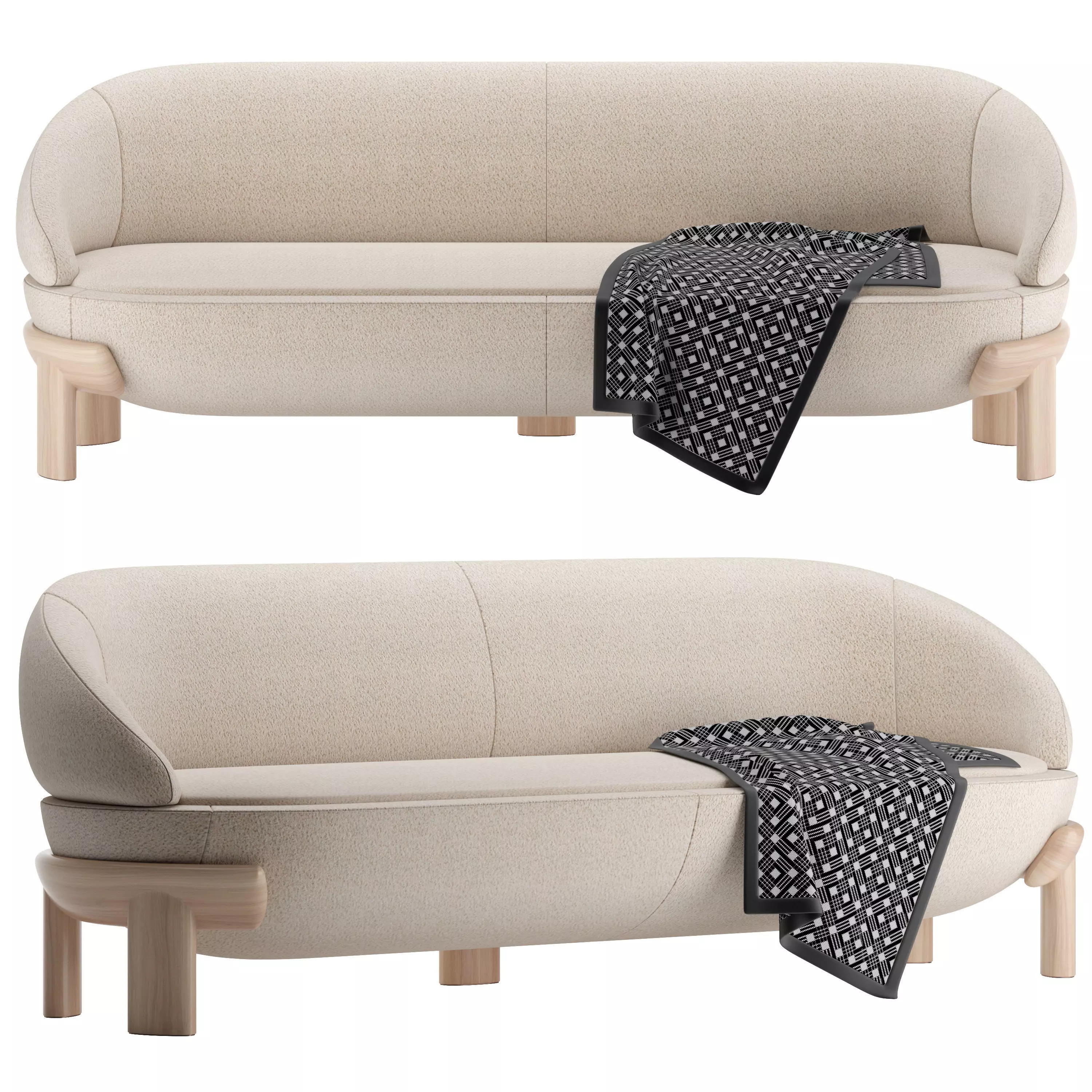 sofa Bagatelle Biais BY MAXIME BOUTILLIER 3D model_0