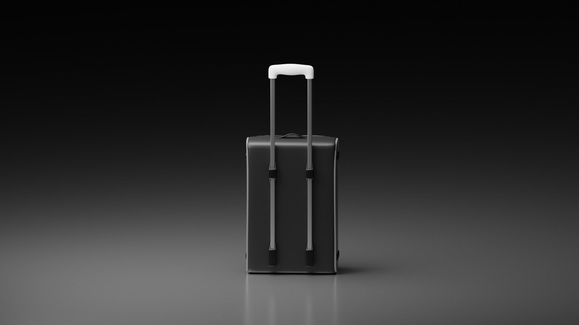 Simple Modern Suitcase 3D model_3