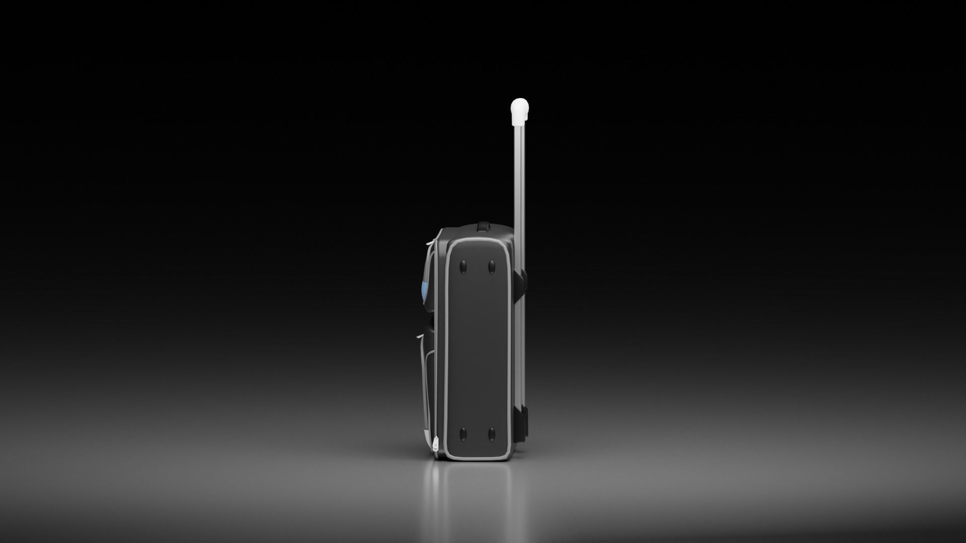 Simple Modern Suitcase 3D model_2