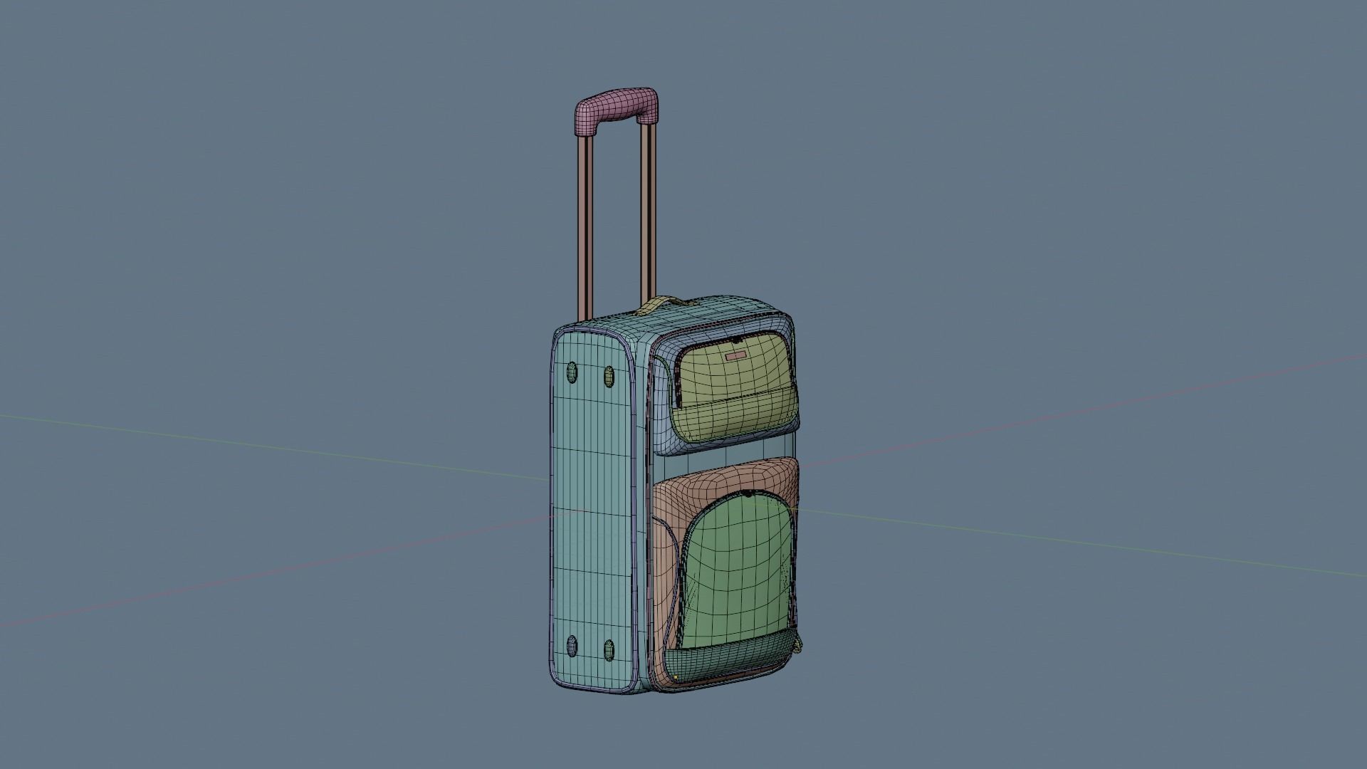Simple Modern Suitcase 3D model_10