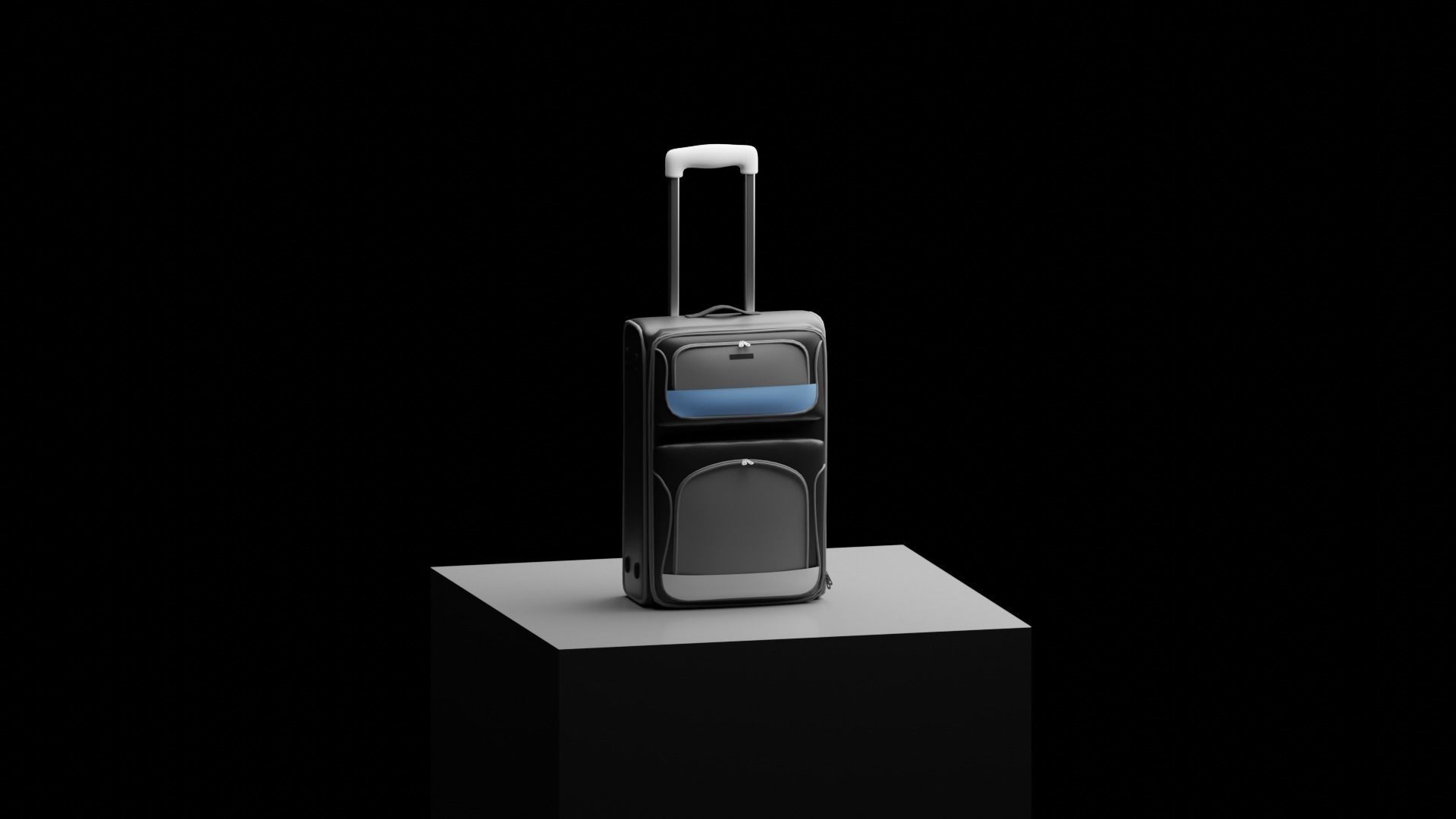 Simple Modern Suitcase 3D model_7