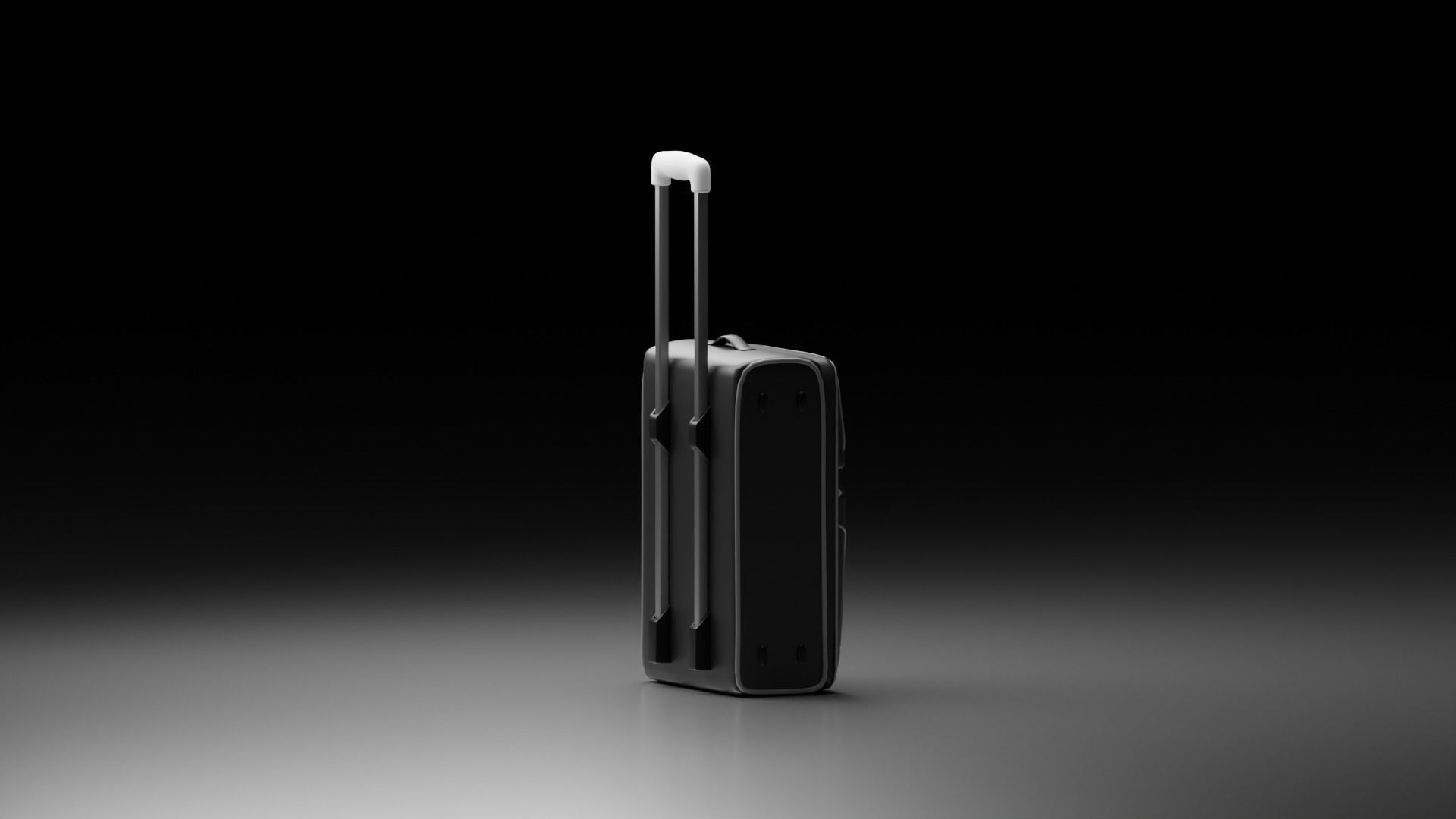 Simple Modern Suitcase 3D model_4