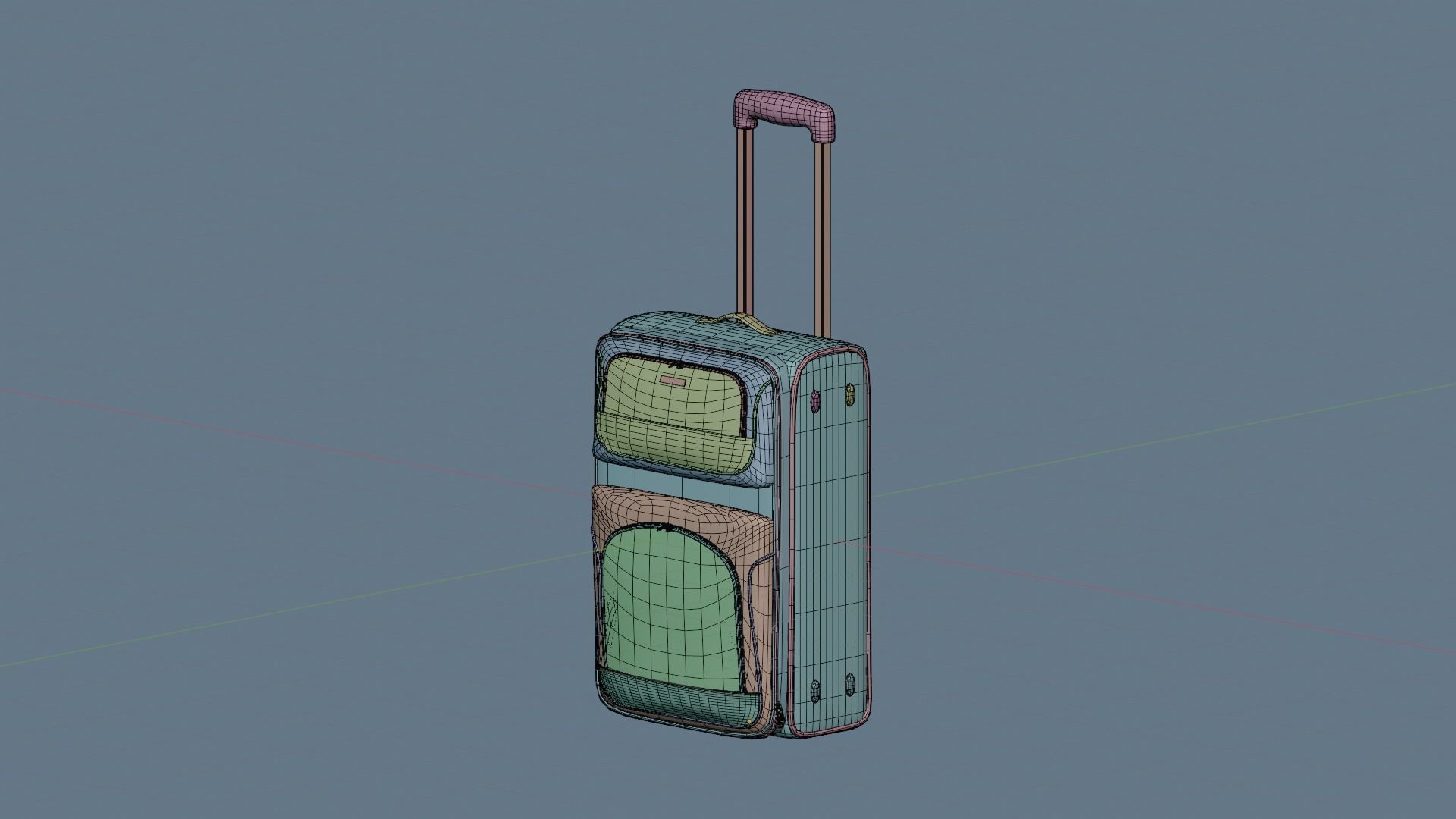 Simple Modern Suitcase 3D model_9
