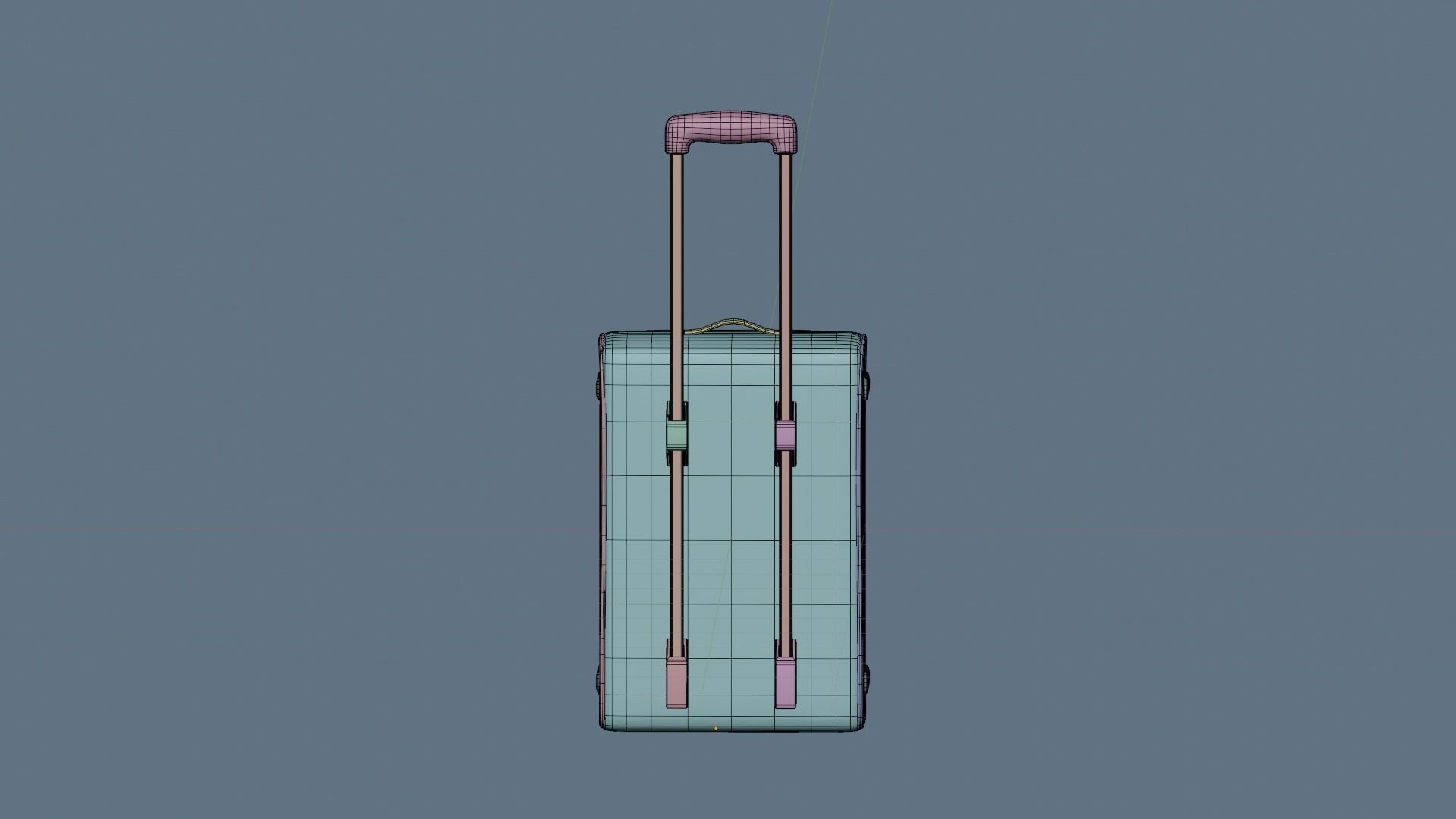 Simple Modern Suitcase 3D model_11