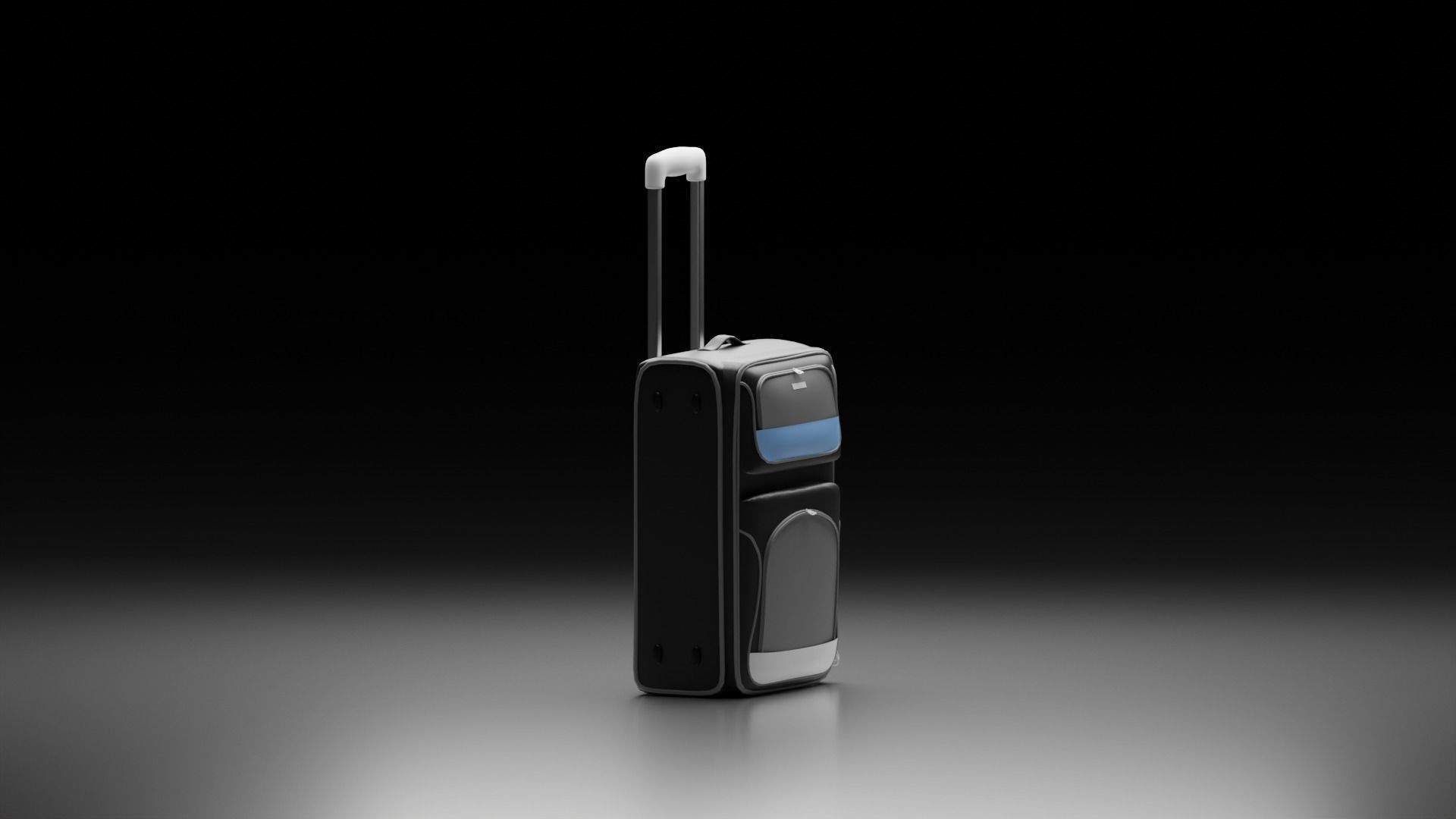 Simple Modern Suitcase 3D model_6