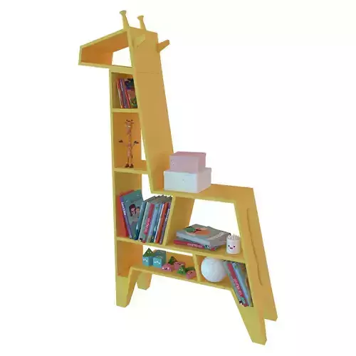 Giraffe bookcase HQ 3D model