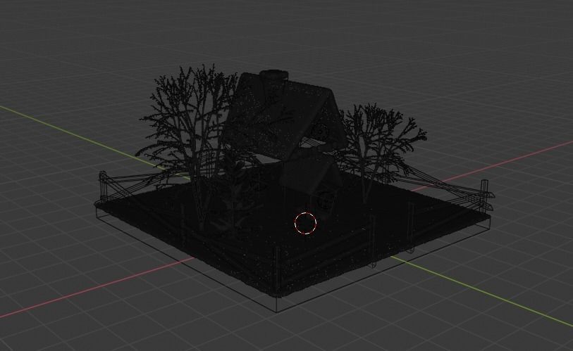 Snow House  3D Illustration 3D model_1