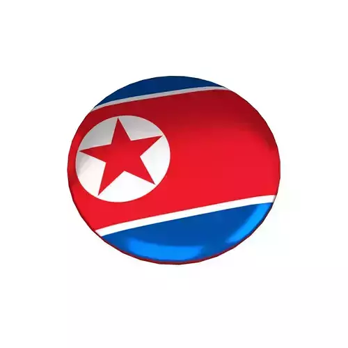 Pin Buttons 27 North Korea Flag