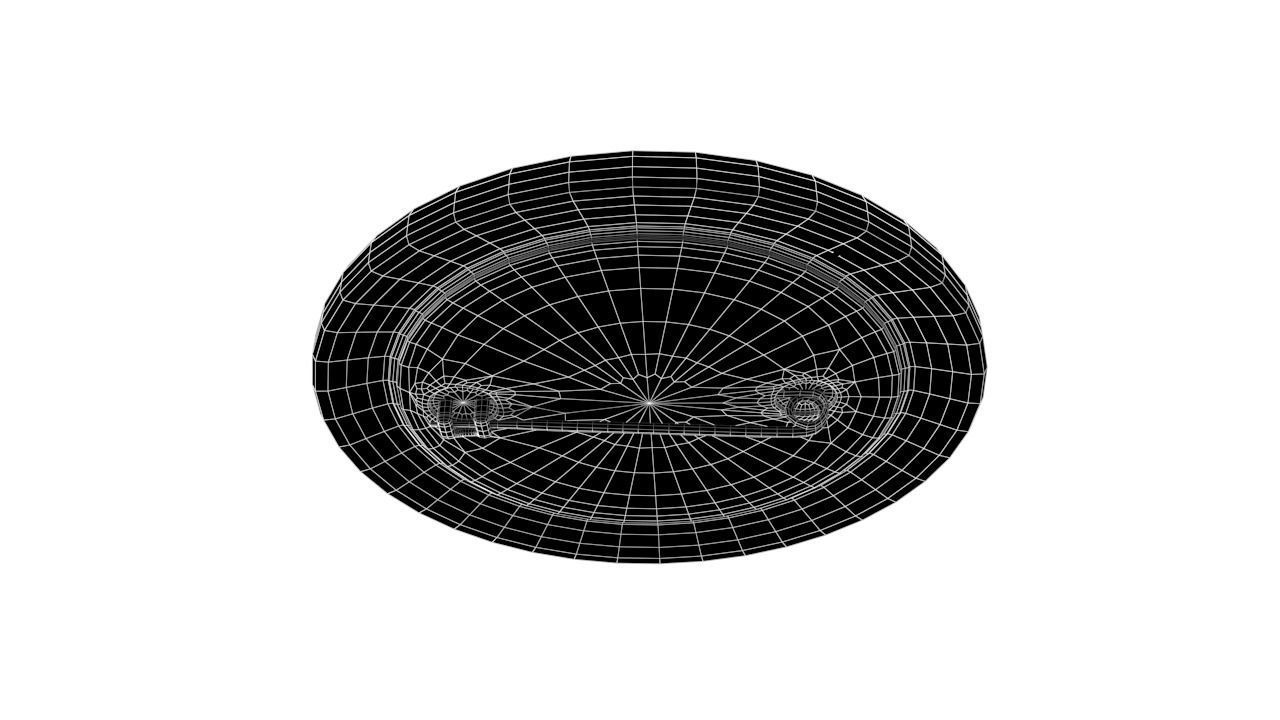 Pin Buttons 29 Korea 1882 Flag Low-poly 3D model_7