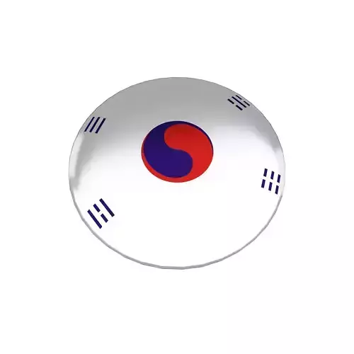 Pin Buttons 30 Korea 1884 Flag