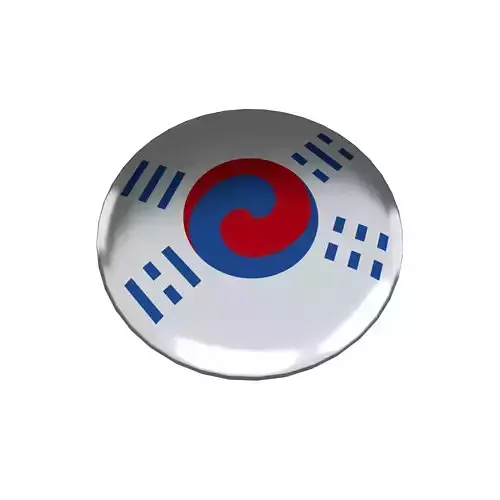 Pin Buttons 31 Korea 1888 Flag