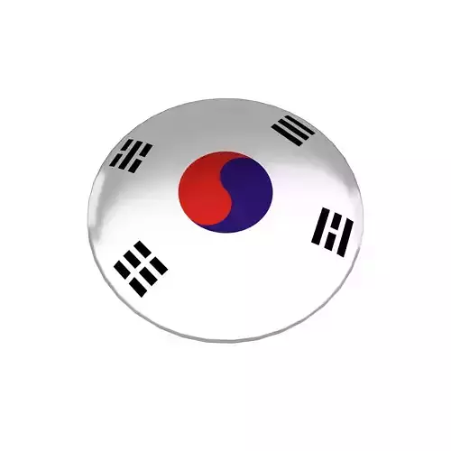 Pin Buttons 34 Korea 1946 Flag