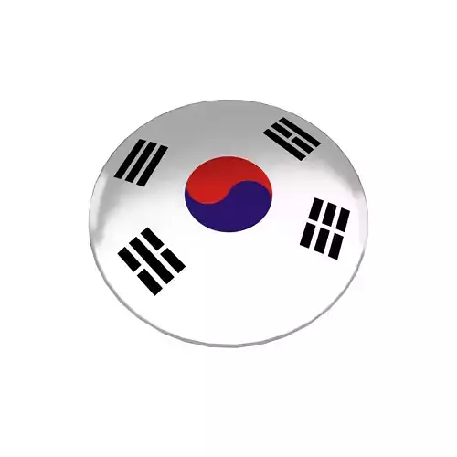 Pin Buttons 35 Korea 1946 Flag