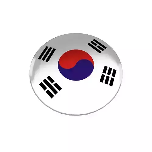 Pin Buttons 36 Republic of Korea 1948 Flag