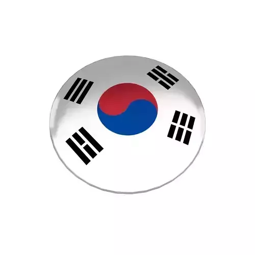 Pin Buttons 38 Republic of Korea 2011 Flag