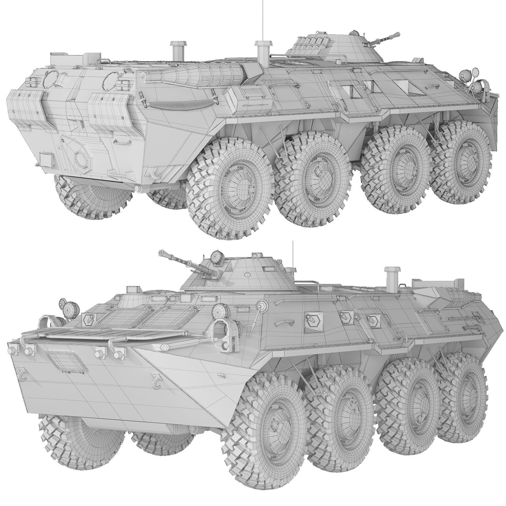 BTR 80 1985 3D model | CGTrader
