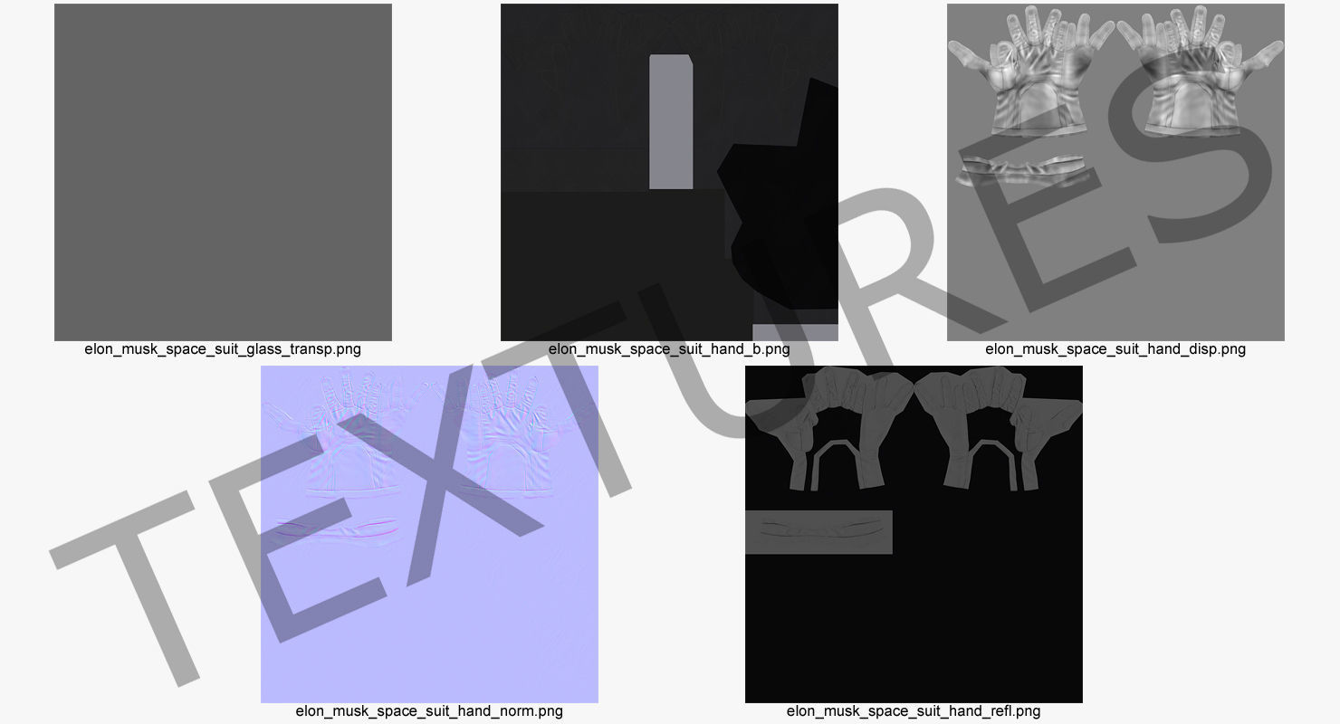 Sci-Fi Space Helmet Black 3D model_11