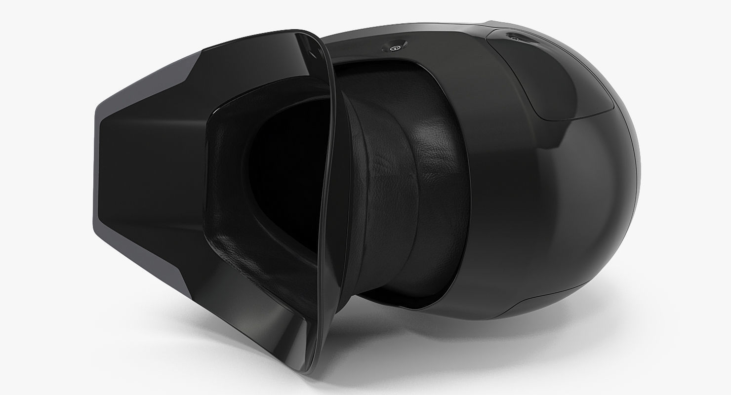 Sci-Fi Space Helmet Black 3D model_3