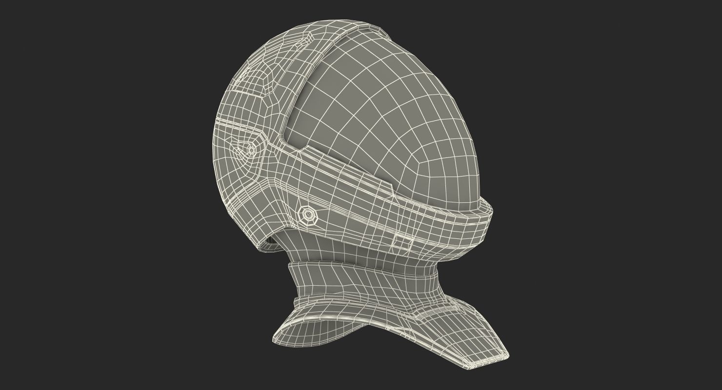 Sci-Fi Space Helmet Black 3D model_13