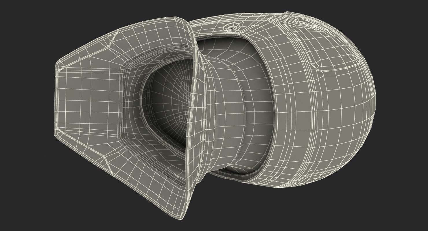 Sci-Fi Space Helmet Black 3D model_14