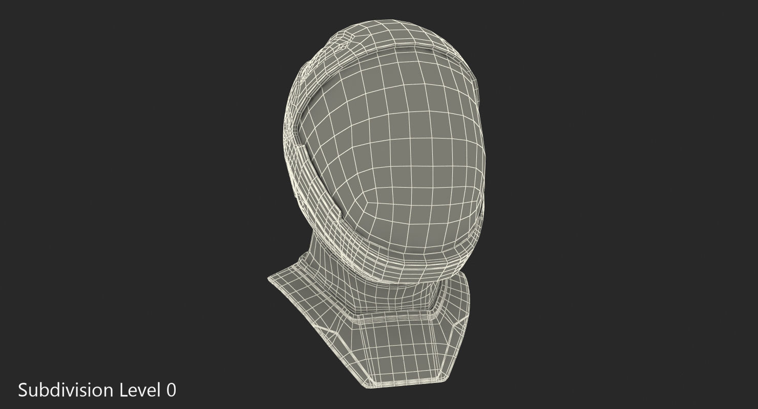 Sci-Fi Space Helmet Black 3D model_8