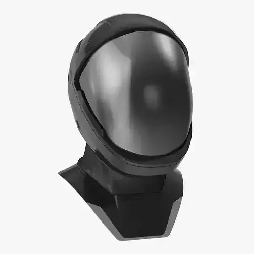 Sci-Fi Space Helmet Black 3D model Sci-Fi Space Helmet Black 3D model