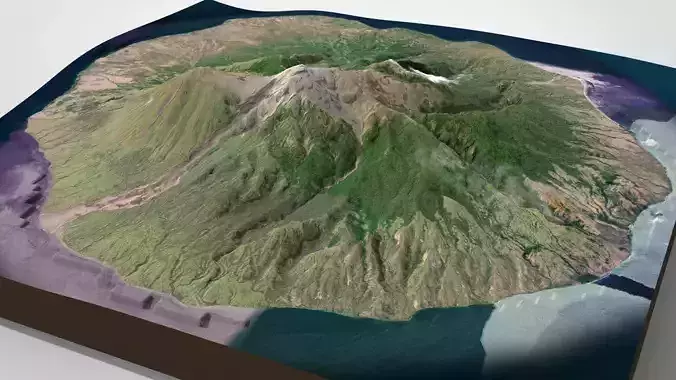 Mountain landscape Bima Bontoh Indonesia Sangeang Api 1949