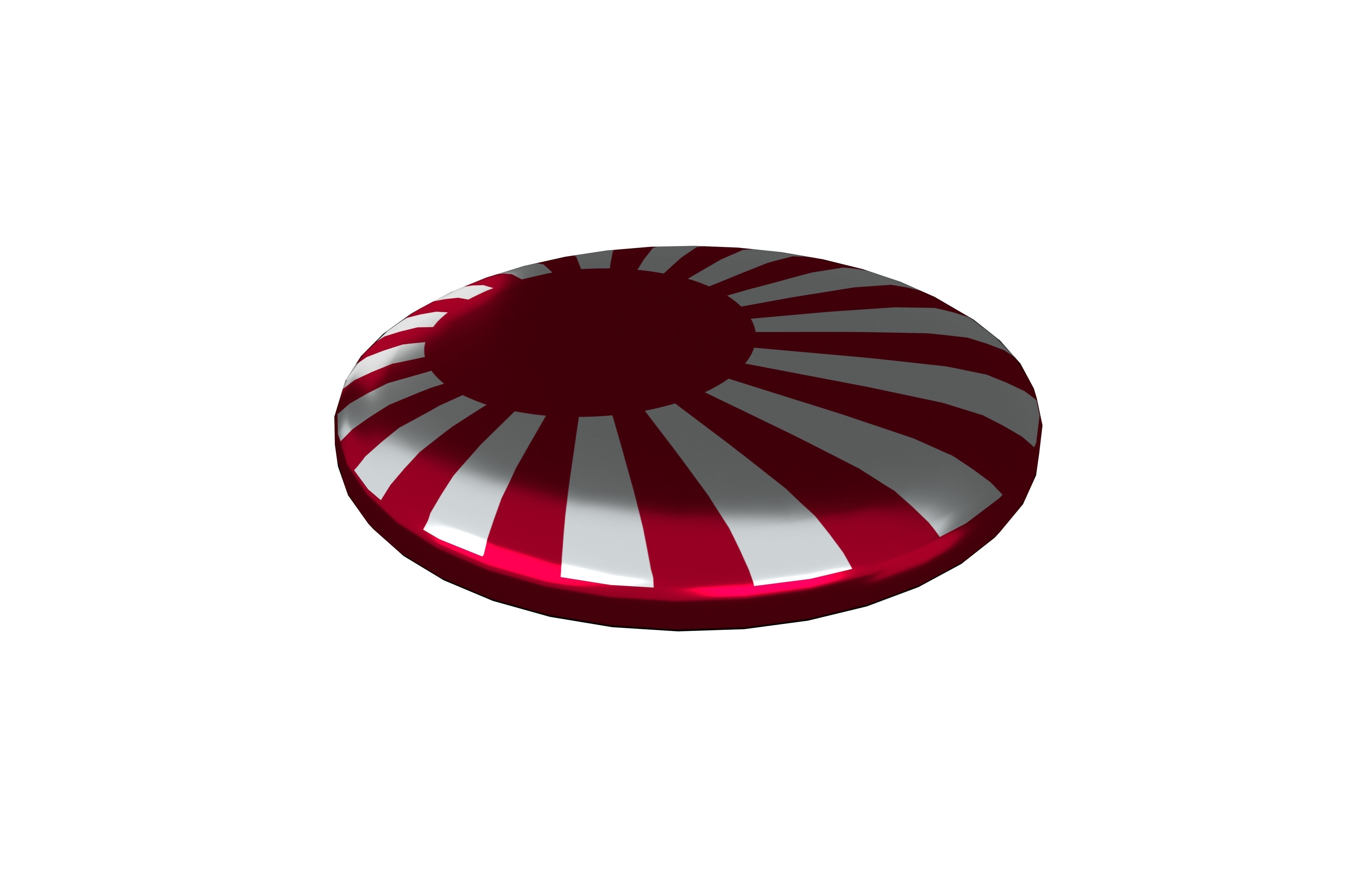 Pin Buttons 40 Naval Ensign of Japan Flag Low-poly 3D model_2
