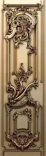3D Model STL Carved Door
