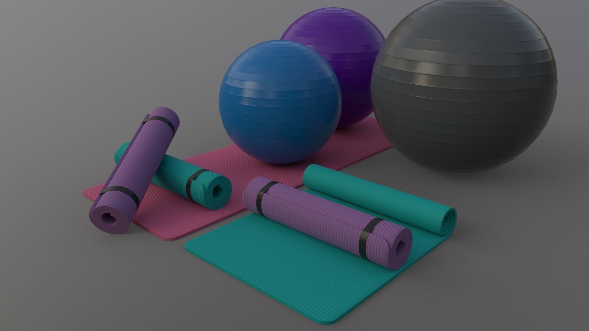 PBR Gym Fitness Equipment - Mega Pack 3D Model Collection_122