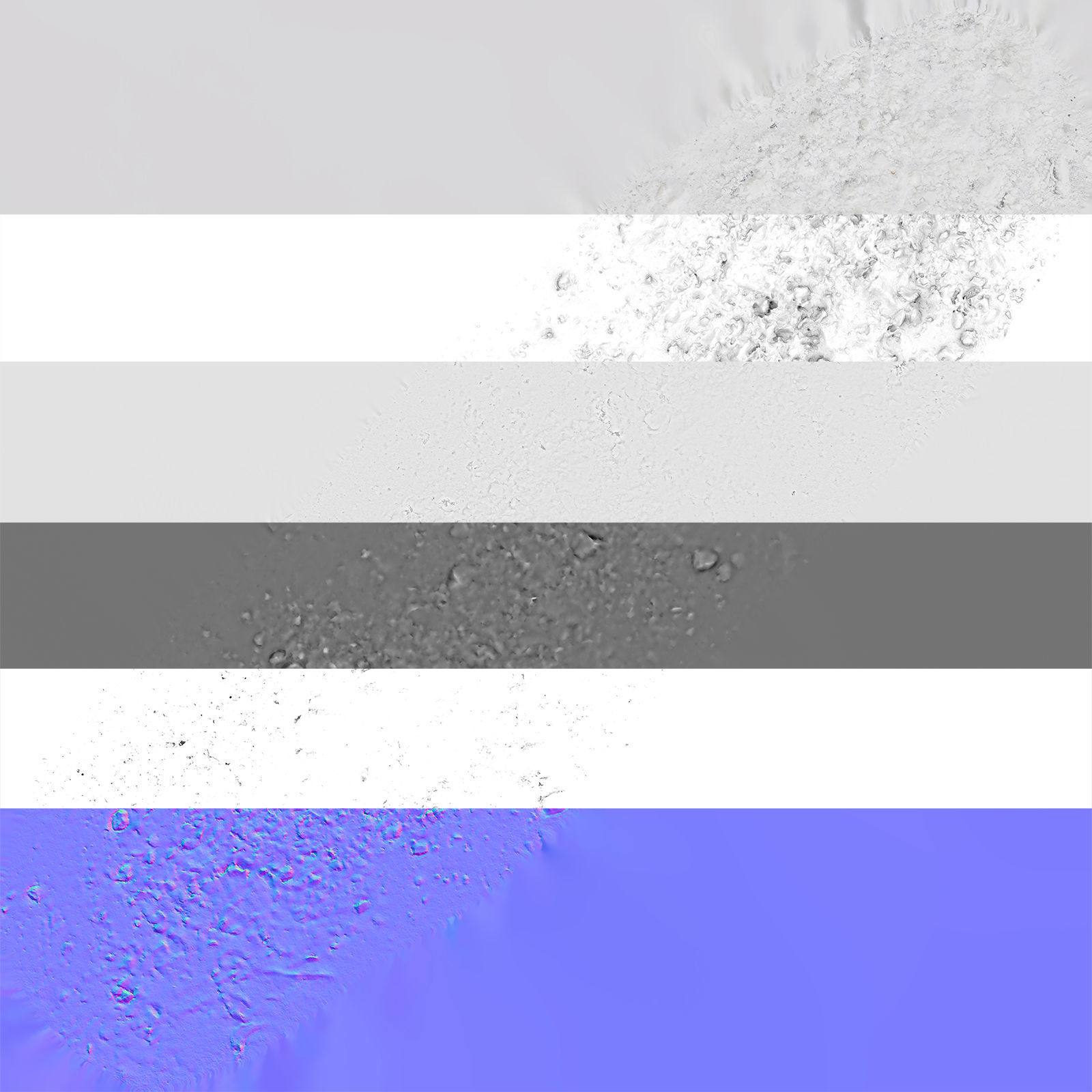 Small pieces of snow 3D model_9