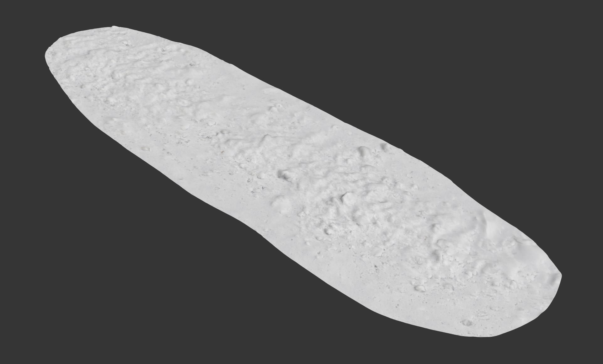 Small pieces of snow 3D model_6