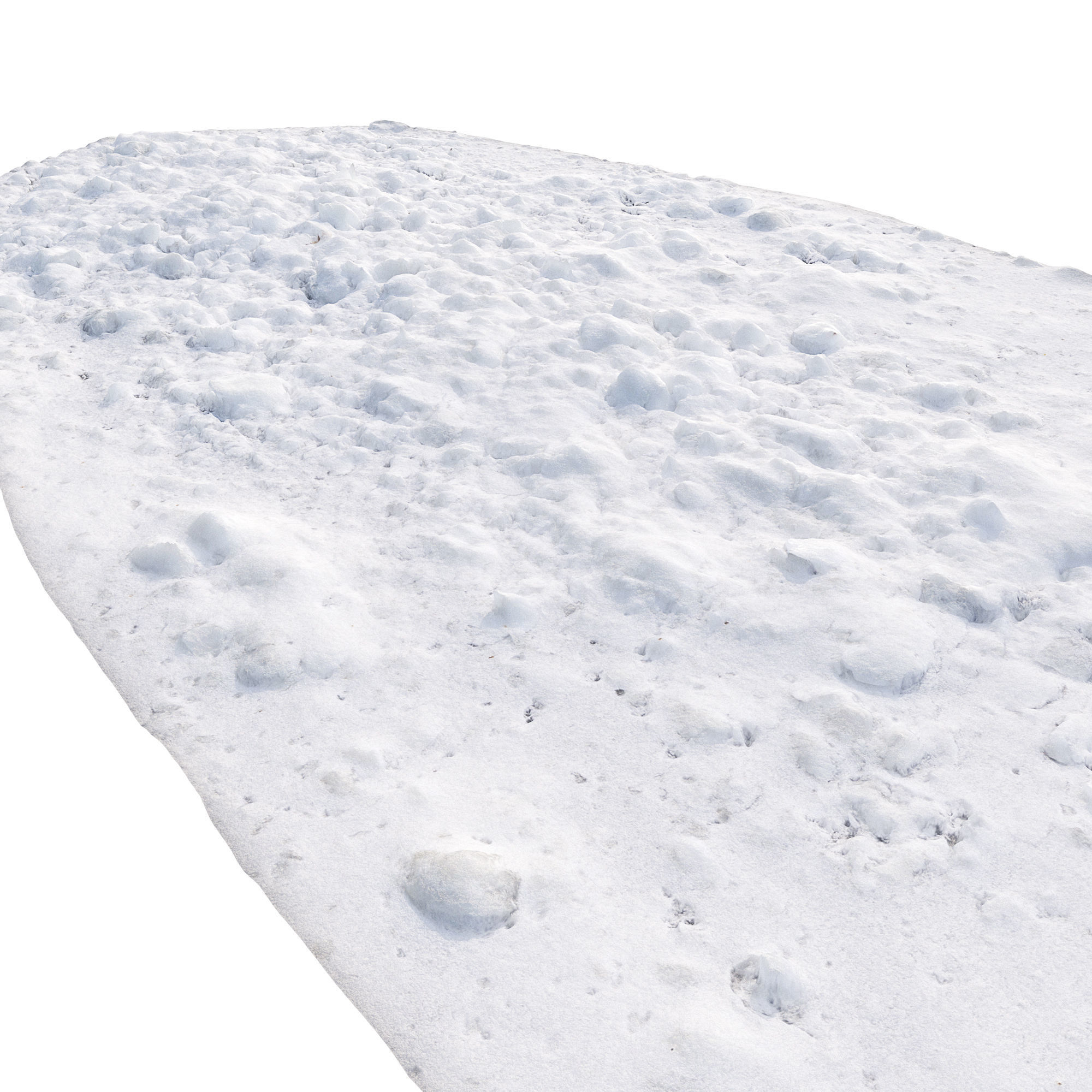 Small pieces of snow 3D model_2