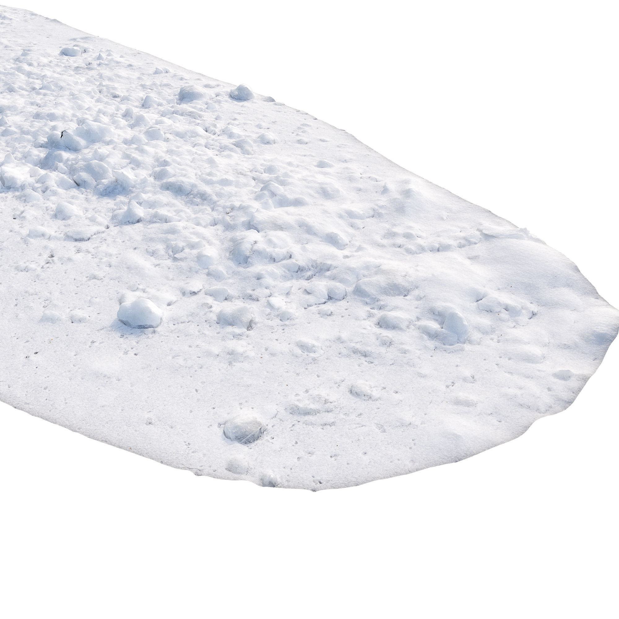 Small pieces of snow 3D model_3