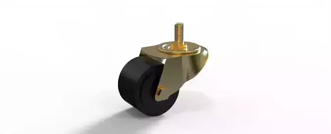 CASTER WHEEL FOR TROLLEY RENDERED FOR KEYSHOT