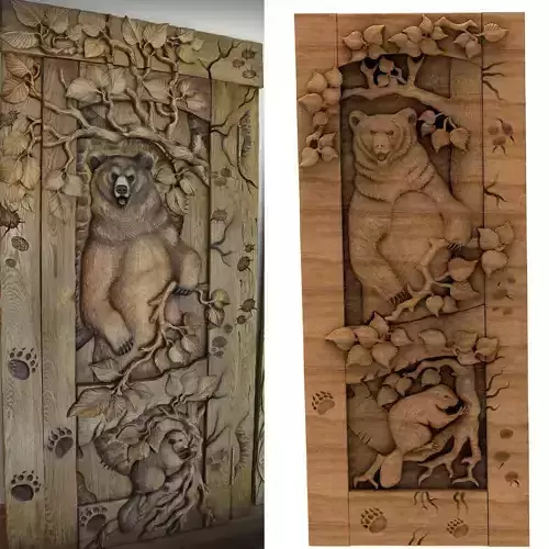 3D Model STL Carved Door