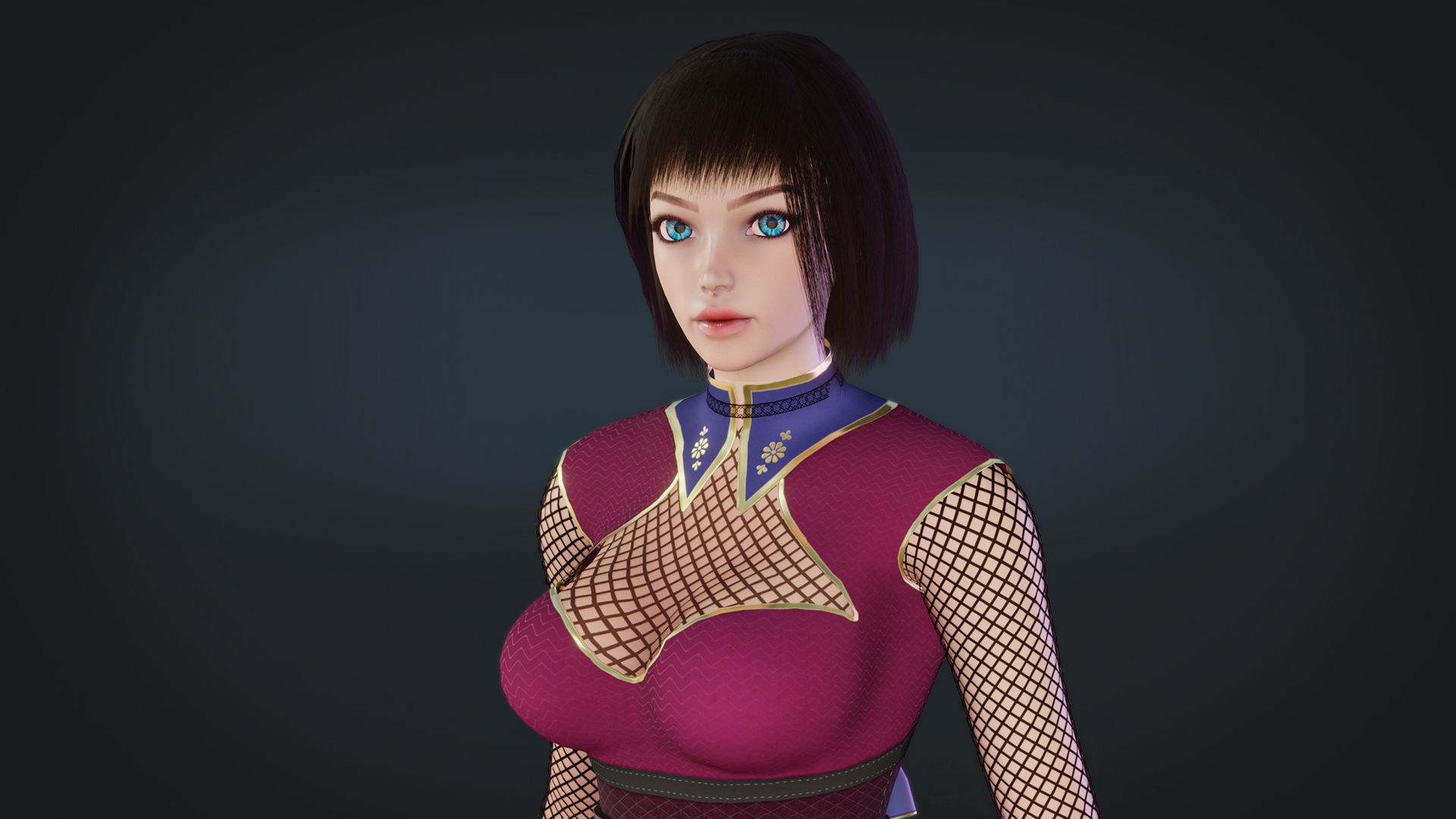 Anna Warrior Low-poly 3D model_17